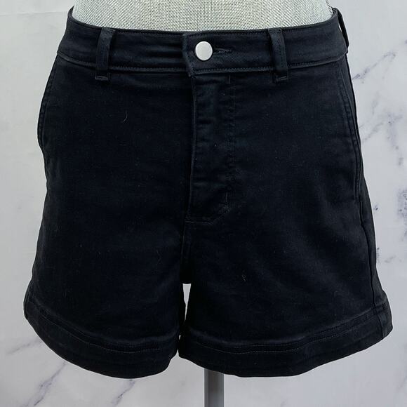 Everlane | Black Cotton Twill Shorts | 4 - Picture 1 of 9